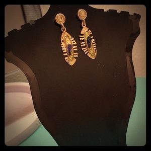 Natural 95 silver turquoise ear hooks that dangle